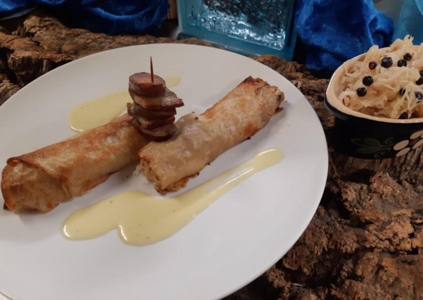 Strudel De Sandre à La Choucroute Sauce Genièvre De Patrick